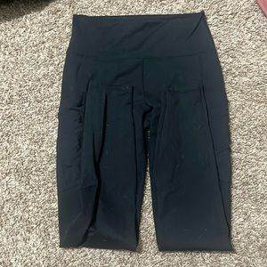 FABLETICS active black leggings with mesh pockets